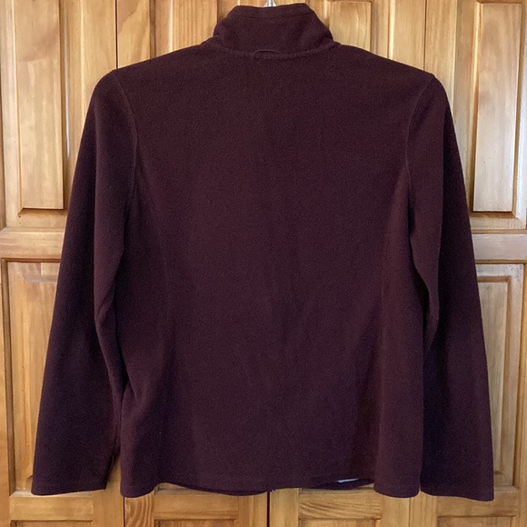 Eddie Bauer; Polartec Fleece Jacket; Burgundy; - Picture 2 of 5